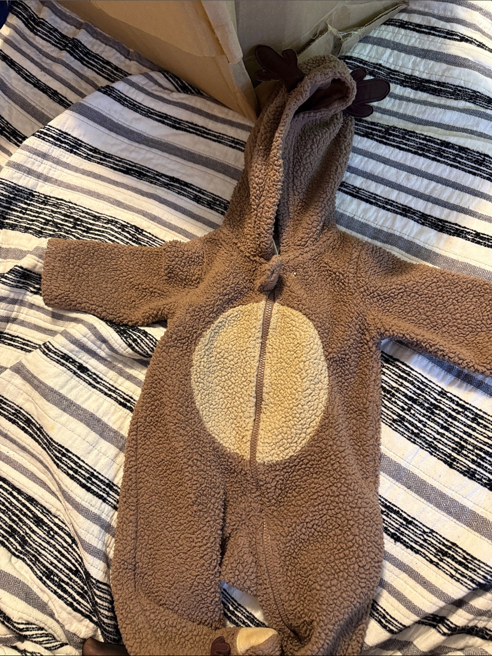 Baby Brown Plush One-Piece with Cream Belly - Picture 1 of 1